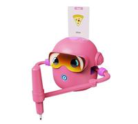 CHEOTIME Robot de Dibujo Rosa, Juguete Educativo temprano de Aprendizaje de Pintura automática con 100 Tarjetas y Caja de bolígrafos de Colores, Juguete Robot de Pintura mágica, Dibujo