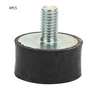 CHEOTIME Rubber Vibration Mounts, M8 Anti Vibration Isolators Durable Metal Base Noise Dampening Feet for Air Compressors Engines Pumps Audio Equipment (VD25*25 M8*20) (VD30*15 M8*15)