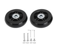 CHEOTIME Ruedas de reemplazo de Maleta de Equipaje 2pcs, Ruedas universales de Goma PU con Tornillos y Herramientas para la reparación de la Bolsa de tranvía de Viaje (56x24) (64x24) (68x24) (70x19)