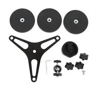 Cheotime Satellite Magnetic Car Monte, Aleación de acero de aleación ajustable Mini plato de antena soporte de techo con recubrimiento de goma portátil para botes de camiones RV