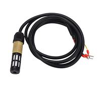 CHEOTIME Sensor de temperatura DC5-24V, Transmisor de temperatura y humedad de acero inoxidable Sonda de temperatura industrial para ambiente de aire Hvac de invernadero de granja