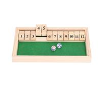 CHEOTIME Shut The Box Juego de Dados, Divertido Juego de matemáticas de Mesa, Actividad de Tablero de portátil con 12 números, Entretenimiento clásico para Adultos, Viajes