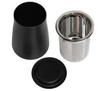 CHEOTIME Tamiz de café de acero inoxidable, tamiz de café en polvo de malla fina, agitador de azúcar en polvo con tapa, recipiente de filtro de polvo para tamizar polvos que