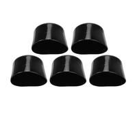 CHEOTIME Tapas de extremo redondo de 5 piezas Negro 63 mm de 2.5 pulgadas Capa sintética del perno de goma Tornillo de tornillo cubiertas para el tubo redondo de PVC agujeros redon