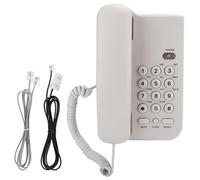 CHEOTIME Teléfono residencial, KX T3026CID Teléfono Fijo en inglés para Oficina en el hogar del Hotel, teléfono de Escritorio o de Montaje en Pared, no Necesita batería, teléfono d (Blanca)