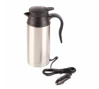CHEOTIME Tetera de automóvil, 750 ml de acero inoxidable hervidor eléctrico con función indicadora y té de café de control de temperatura para termo taza de calefacción de agua 12V