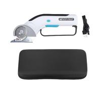 CHEOTIME Tijeras eléctricas inalámbricas, cortador de cajas de cartón recargable, tijera de tela resistente con cerradura de seguridad y luz LED, cortador giratorio eléctrico para