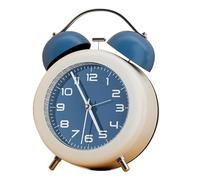 CHEOTIME Twin Bell Alarm Clock for Kids, Alarm Clock with Night Light, Battery Operated Cute Desktop Bedside for Bedroom Living Room Blue