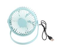 CHEOTIME Ventilador de Escritorio USB, Ventilador de Mesa portátil de bajo Ruido, rotación de 360 Grados, Mini Ventilador de refrigeración Personal para Dormitorio, hogar, (Sky Blue)