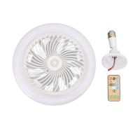 CHEOTIME Ventilador de techo LED con luz, operación silenciosa Luz de techo que cuida los ojos Luz de ventilador LED cerrada de ahorro de energía de 30 W con control remoto para do