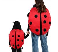 CHEOTIME Wearable Ladybug Pillow, Cute Warm Giant Ladybug Plush Pillow Removable Sleeping Toy Three Home Decor for Teens Adults Red (1.5m/4.9ft)