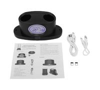 CHEOTIME Wireless Magnetic Microphone Charging Station, Portable Desktop 2 Charger Stand for Universal Mics, Smart Energy Saving Plug and Play for Performances, KTV, Home