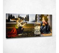 CheQuadro! Anunciación Da Vinci Leonardo cuadro listo para colgar ldv24, 60 x 30 cm