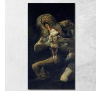 CheQuadro! Saturno devora a su hijo Saturno devora a su hijo Francisco de Goya, fgy20 cuadro impreso sobre lienzo 80 x 40 cm
