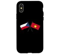 Chequia Vietnam Banderas Cruzadas República Checa Vietnamita Carcasa para iPhone X/XS