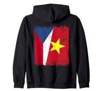 Chequia Vietnam Media Bandera República Checa Historia vietnamita Sudadera con Capucha