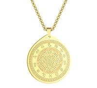 Chereda Septagram Alchemy Zodiac Colgante Collar Amuleto de Acero Inoxidable Joyería de Brujería Colgante Collar Mujer Regalo, Acero inoxidable, No es una piedra preciosa