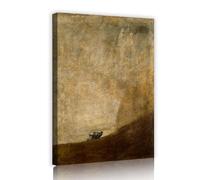 CHERHERART Arte de pared para decoración de sala de estar cuadro en lienzo-El perro 1823 de Francisco de Goya Lámina de bellas artes/póster para decoración de hotel de oficina 30x45cm marco interior