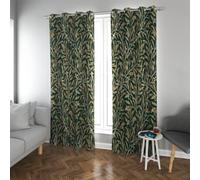 CHERHERART Cortinas Opacas Verde Oscuro Hojas de Sauce de Primavera Elegante Tapa Superior para salón Comedor Juego de 2 Paneles 2xB140xH260