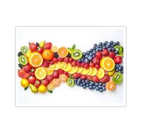 CHERHERART Pintura de lienzo mezcla de fruta fresca naturalezas muertas grabados de pósters de vítricos vítricos de bayas kiwi naranja y limón decoración de pared para cocina 70x100cm sin marco