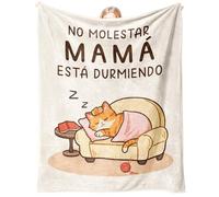 CheriGift Dia de la Madre Originales, Beige Regalo Madre, Regalo Mamá, Manta de Gato, Regalo Mamá Cumpleaños, Regalo Navidad 157x132cm