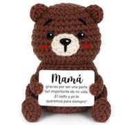CheriGift Dia de la Madre Originales, Oso Positiva Regalos para Madre, Oso Hechas a Mano, Originales Regalo Mamá Cumpleaños, Navidad 6 x 5 x 9.5 cm