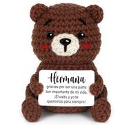 CheriGift Oso Positiva Regalo Hermana, Oso Hechas a Mano, Originales Regalo Hermana Cumpleaños, Día de San Valentín, Navidad 6 x 5 x 9.5 cm