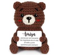 CheriGift Oso Positiva Regalos Amigas Originales, Oso Hechas a Mano, Regalo Amiga Cumpleaños, Día de San Valentín, Navidad 6 x 5 x 9.5 cm