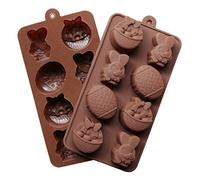 cherion 2pieza silicona diseño de huevo de Pascua y Conejo con forma de moldes molde y Chocolate molde