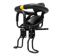 CHERIPOLI Asiento infantil seguro delantero para bicicleta de hierro y plástico, asiento ajustable y pedales, reposacabezas ergonómico, fácil montaje para bicicleta de montaña y ciclismo familiar