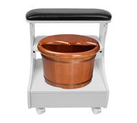 CHERIPOLI Taburete de pedicura con ruedas, reposapiés para manicura, muebles de baño, taburete para el cuidado de las uñas en salones, spa, salón de uñas, masaje, salón de belleza