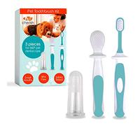 Cherish Baby Care Cepillo de dientes para perros 3 piezas - Cuidado dental para perros pequeños y gatos - Cepillos de dientes de silicona para dedos