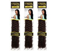 Cherish Trenzas bohemias a granel de 20 pulgadas, trenzas de pelo de ganchillo, color 33, paquete de 3