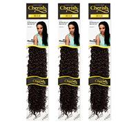 Cherish Trenzas bohemias a granel de 20 pulgadas, trenzas de pelo de ganchillo, color - 4, paquete de 3