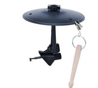 Cherishching Soporte de ventilación de aire para platillos de coche, juego de mini platillos de choque con mini baqueta, tambor de platillos de choque para entretenimiento rítmico en carretera, regalo