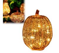 Cherishous Ensitivityen Twinkle LED Light Pumpkins, Starry Night Glass Pumpkins, Illuminated Starry Night Glass Pumpkin, Halloween Lighted Pumpkin Decorations for Bedroom Bathroom Hallway(Style-B)
