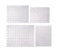Cheriswelry 4 juegos de rompecabezas rectangulares de sublimación en blanco, rompecabezas de transferencia de calor, manualidades para proyectos de bricolaje, Navidad, boda, fiesta de cumpleaños