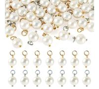 Cheriswelry Abalorio redondo de perlas naturales de patata, arroz blanco, perlas barrocas colgantes para hacer joyas, collares, pulseras, aretes, Perla