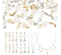 Cheriswelry Abalorio redondo de perlas naturales de patata, arroz blanco, perlas barrocas colgantes para hacer joyas, collares, pulseras, aretes, Perla