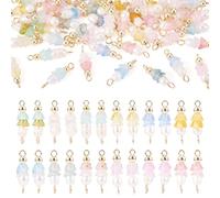 Cheriswelry Abalorio redondo de perlas naturales de patata, arroz blanco, perlas barrocas colgantes para hacer joyas, collares, pulseras, aretes, Perla