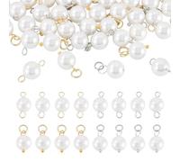 Cheriswelry Abalorio redondo de perlas naturales de patata, arroz blanco, perlas barrocas colgantes para hacer joyas, collares, pulseras, aretes, Perla