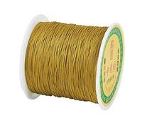 Cheriswelry Cuerda de nailon de 0,5 mm para hacer pulseras de macramé, 150 yardas, color amarillo oscuro