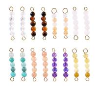 Cheriswelry Dijes de conector de piedras preciosas naturales, eslabones de piedras preciosas, dijes de disco de cristal para hacer joyas, collares, manualidades, 27mm x 3.2mm, Piedra preciosa