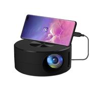 Cherjoury YT200 - Mini proyector LED de proyección de video móvil de cine en casa, compatible con visualización de sincronización USB 1080P, tecnología LED para niños