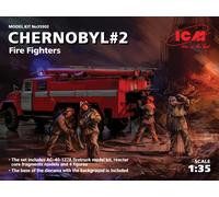 Chernobyl #2. Camion De Bomberos + Figuras + Diorama 1:35 Kit De Plástico ICM
