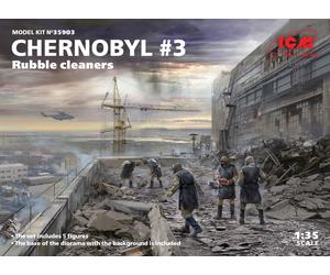 Chernobyl #3. Escombro Limpiadores (5 Figures) 1 :3 5 Plástico Modelo Kit Icm