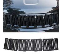 CheroCar Kit de cubierta de rejilla de malla de panal de abeja para Jeep Grand Cherokee 2014-2016, accesorios de decoración exterior, paquete de 3