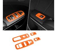 CheroCar Kit de embellecedor de botón interior para Dodge RAM 2010-2017/Dodge Charger Durango 2011-2022 (naranja)