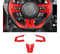 CheroCar Para Ford Mustang Cubierta del volante Kit de decoración Accesorios interiores para Ford Mustang 2015-2022 (rojo)
