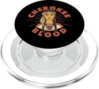 Cherokee Blood Nation Sunburst Orgullosa Mujer nativa Americana PopSockets PopGrip para MagSafe